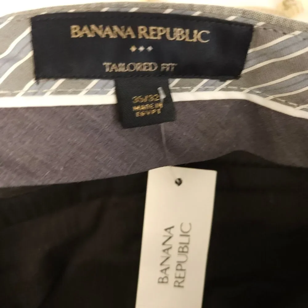 NWT Banana Republic Gray Tailored Fit Dress Pants‎ Mens 35x32